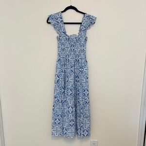 Hill House Blue and White Dress